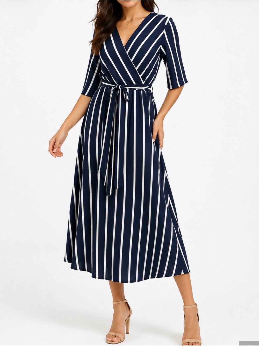 Torrid Wrap Midi Dress with Waist Tie